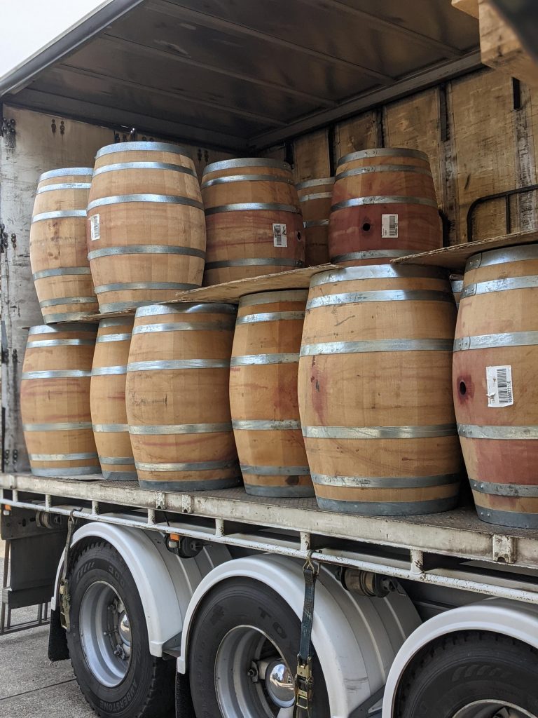 barrels on wheels